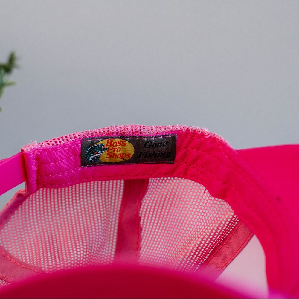 Bass Pro Shops Hot Pink Mesh Trucker Hat - Picture 3 of 4